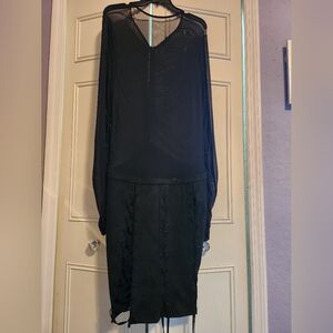 Fashion Nova Black Mesh Dress